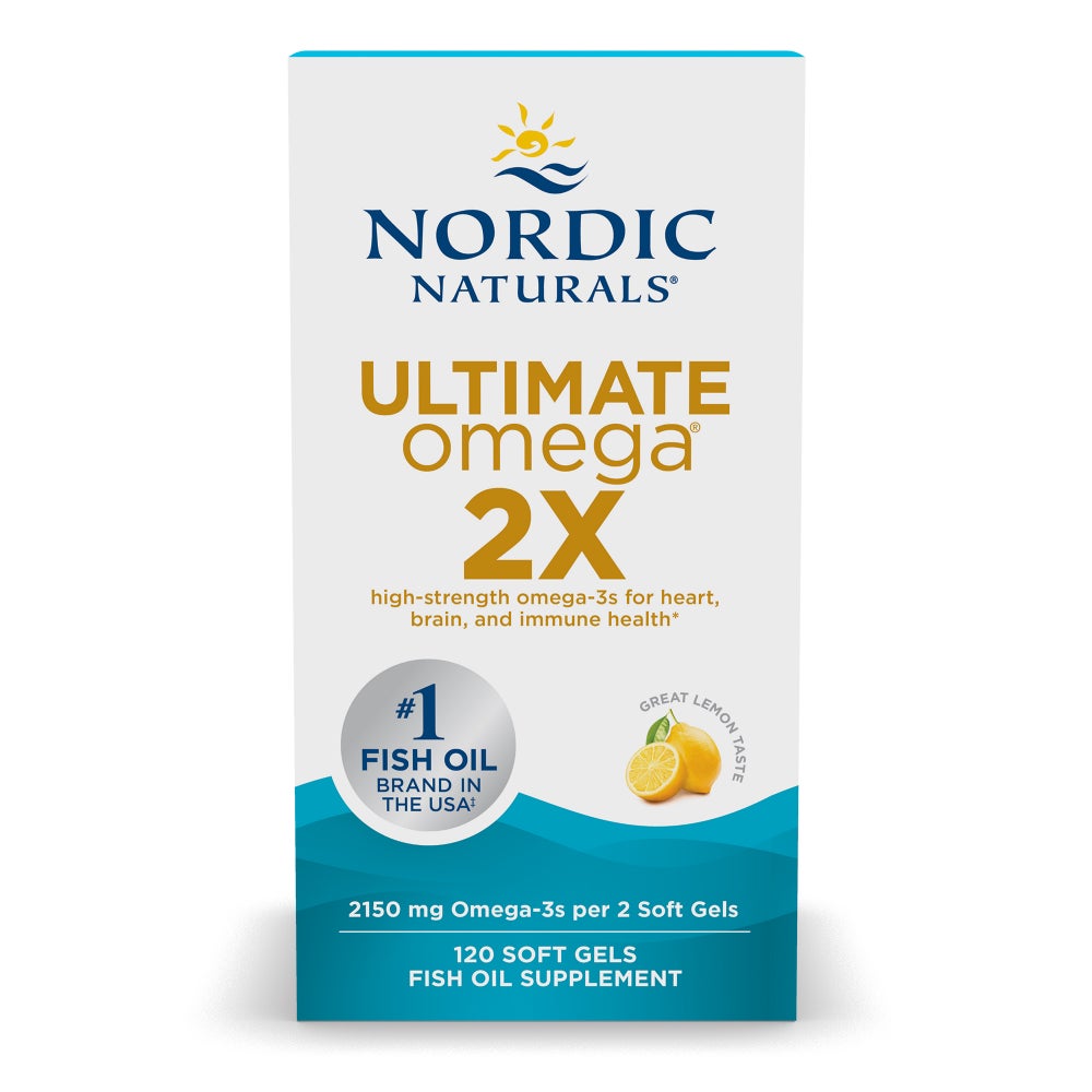 02152RD1-UltimateR2X_120ct_Box_Front.jpg Ultimate Omega 2X - 2150mg Lemon - 120 Cápsulas Moles - Nordic Naturals - Image 1
