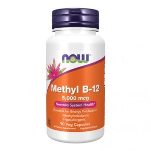 Vitamina B-12 - Metil B-12 5000 mcg - 90 Cápsulas vegetales - Now