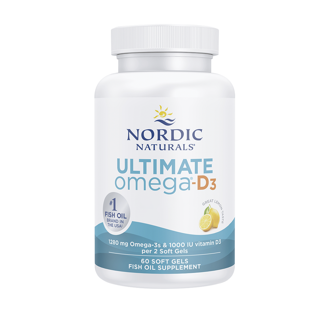 Ultimate Omega-D3 Fish Oil - 1280mg Lemon - 60 Cápsulas Moles - Nordic Naturals - Image 1