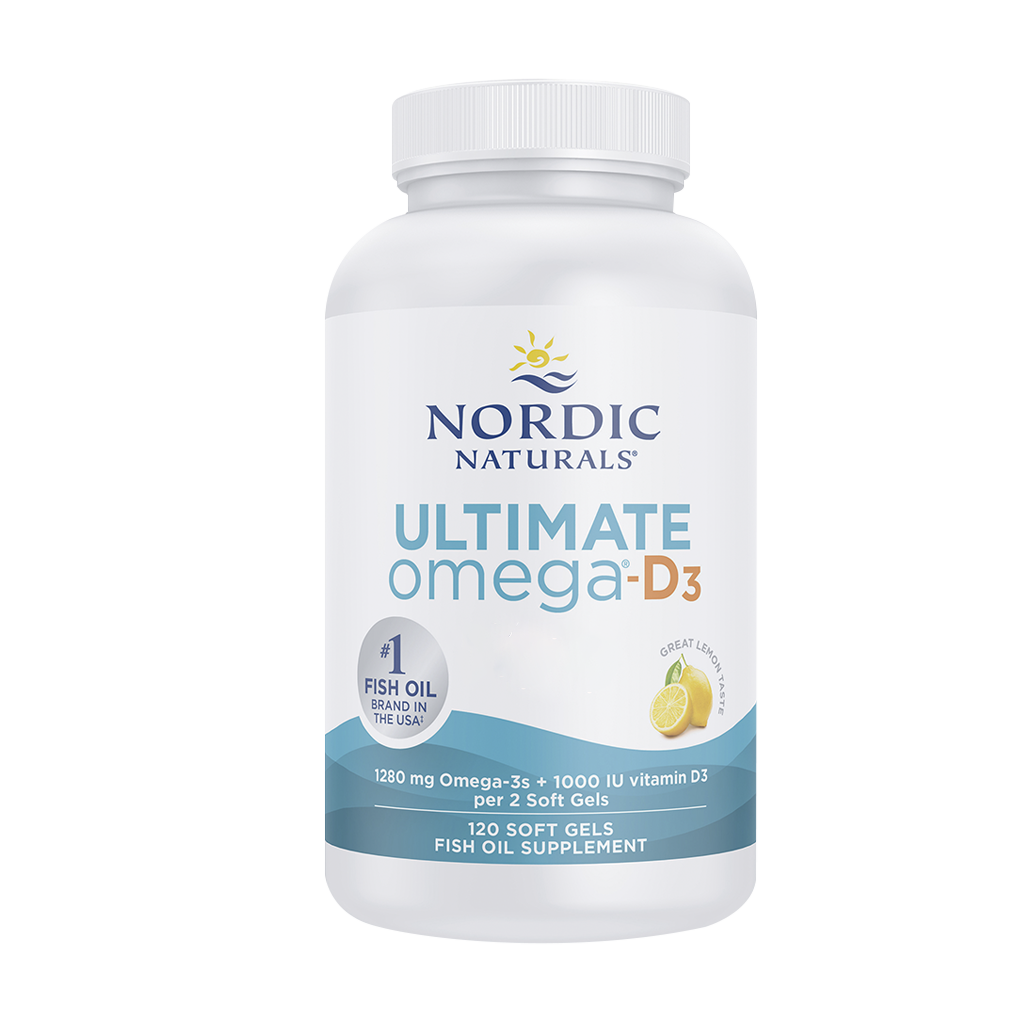 Ultimate Omega-D3 Fish Oil - 1280mg Lemon - 120 Cápsulas Moles - Nordic Naturals - Image 1
