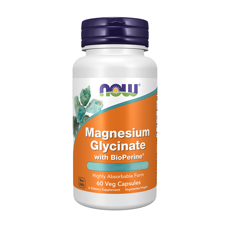 Magnesium Glycinate with BioPerine - 60 Capsules - Now - Image 1