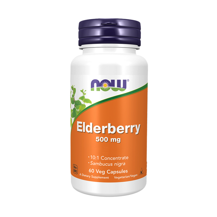 Sabugueiro - Elderberry 500 mg - 60 Cápsulas - Now - Image 1