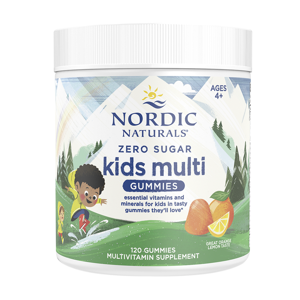 Kids Multi Zero Sugar, Orange Lemon - 120 gummies – Nordic Naturals - Image 1