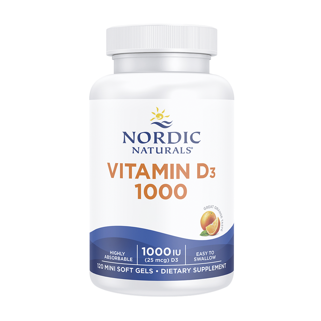 Vitamin D3, 1000 IU Orange - 120 Cápsulas Moles - Nordic Naturals - Image 1