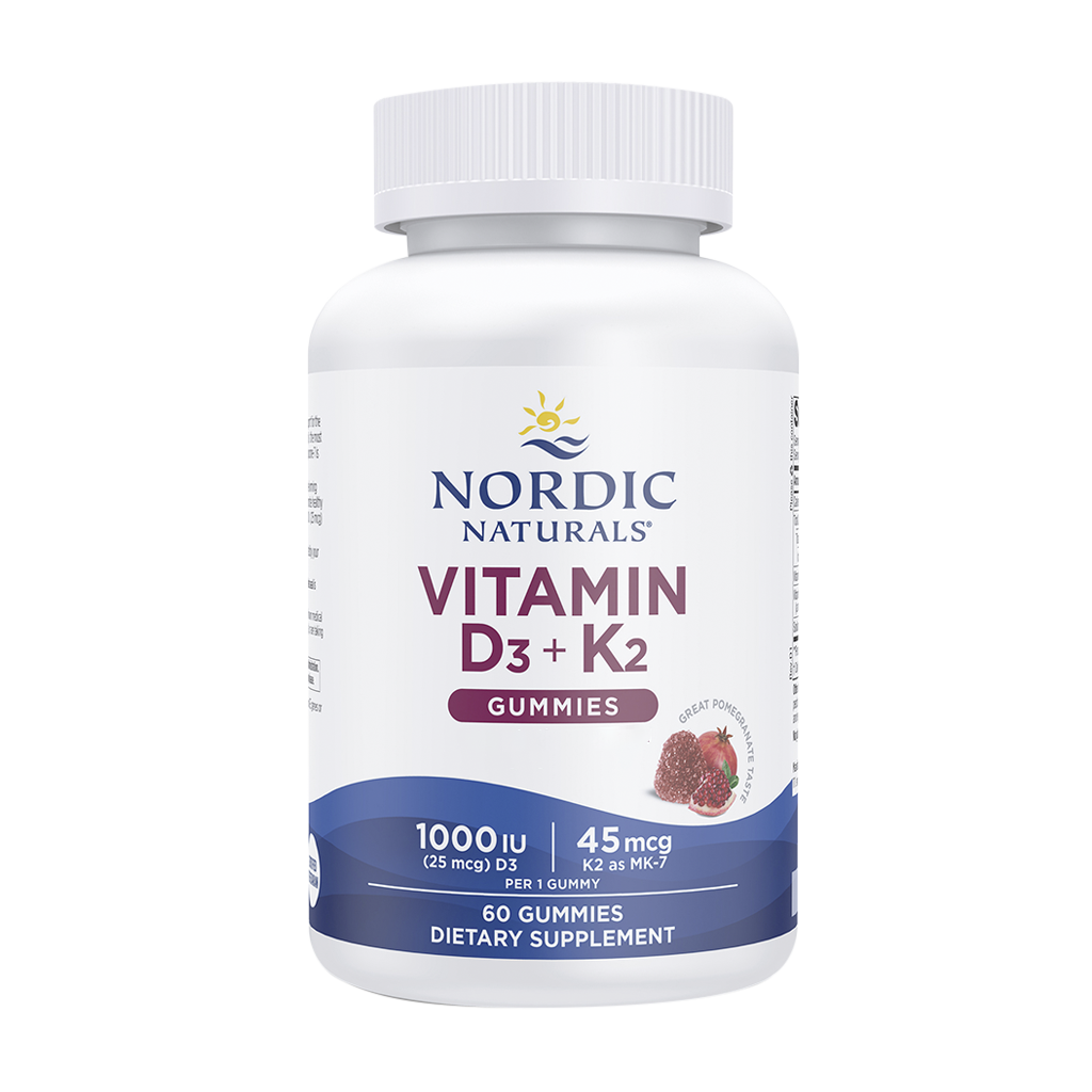 Vitamin D3+K2 - Romã - 60 gummies - Nordic Naturals - Image 1