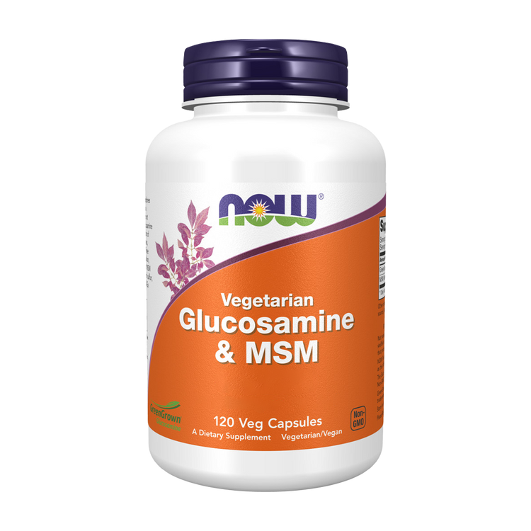 Glucosamine + MSM Vegetarian - 120 Capsules - Now - Image 1