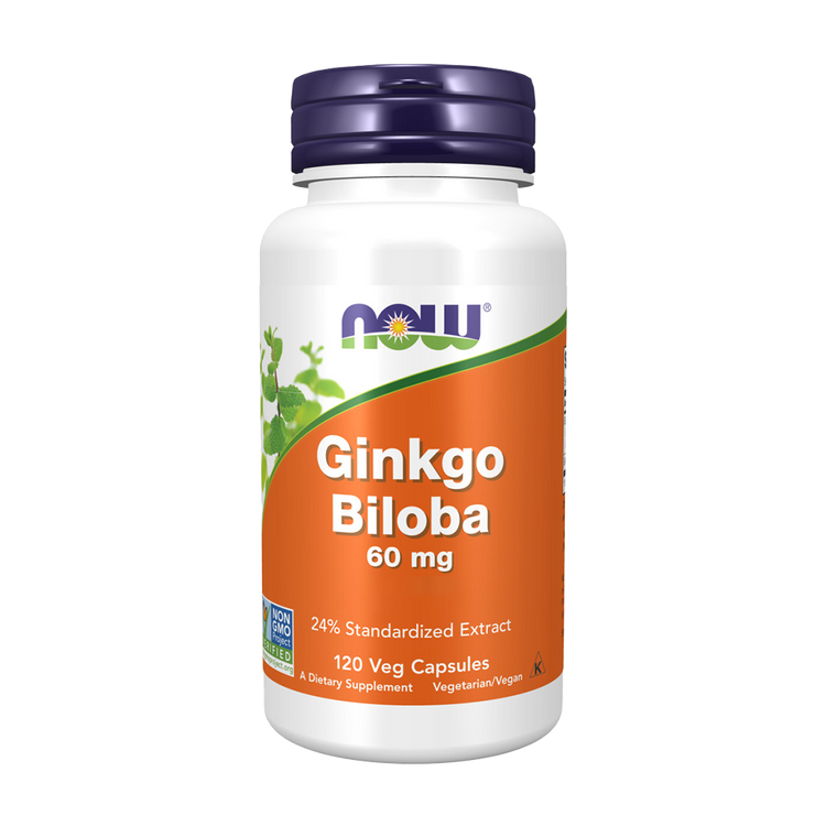 Ginkgo Biloba 60 mg - 120 Capsules - Now - Image 1
