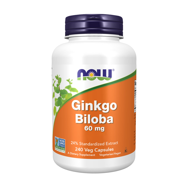 Ginkgo Biloba 60 mg - 240 Capsules - Now - Image 1