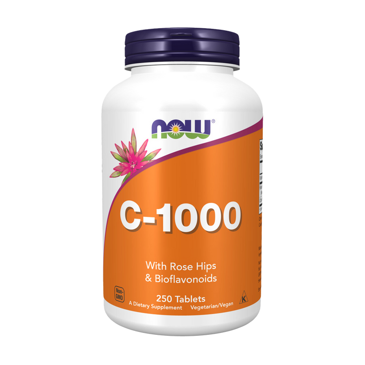 Vitamina C-1000 con Escaramujo - 250 comprimidos - Now - Imagen 1
