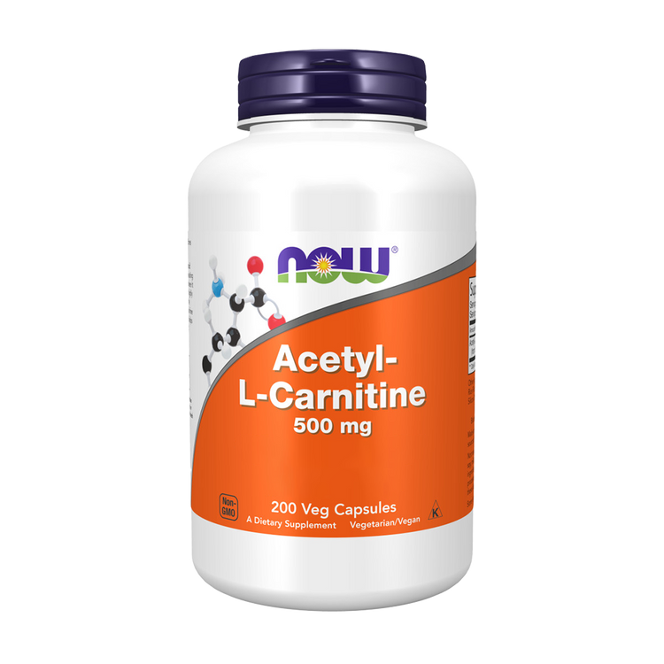 Acetyl-L Carnitine 500mg - 200 Cápsulas - Now - Image 1
