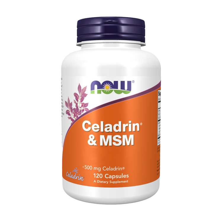 Celadrin + MSM 500mg - 120 Capsules - NOW - Image 1
