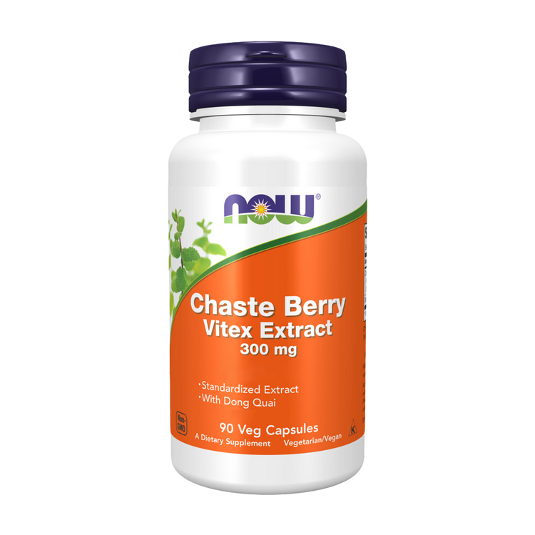 Chaste Berry Vitex Extract 300mg – 90 cápsulas – Now - Image 1