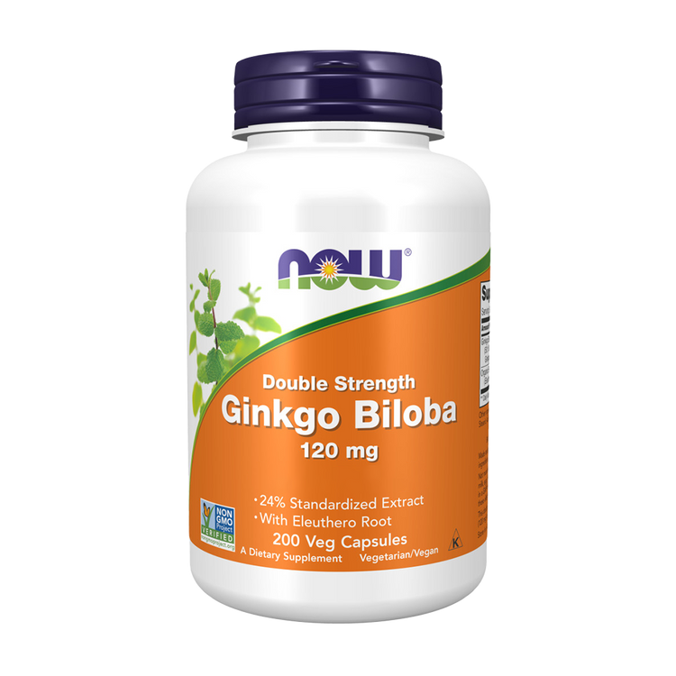 Ginkgo Biloba Extra 120 mg - 200 Capsules - Now - Image 1