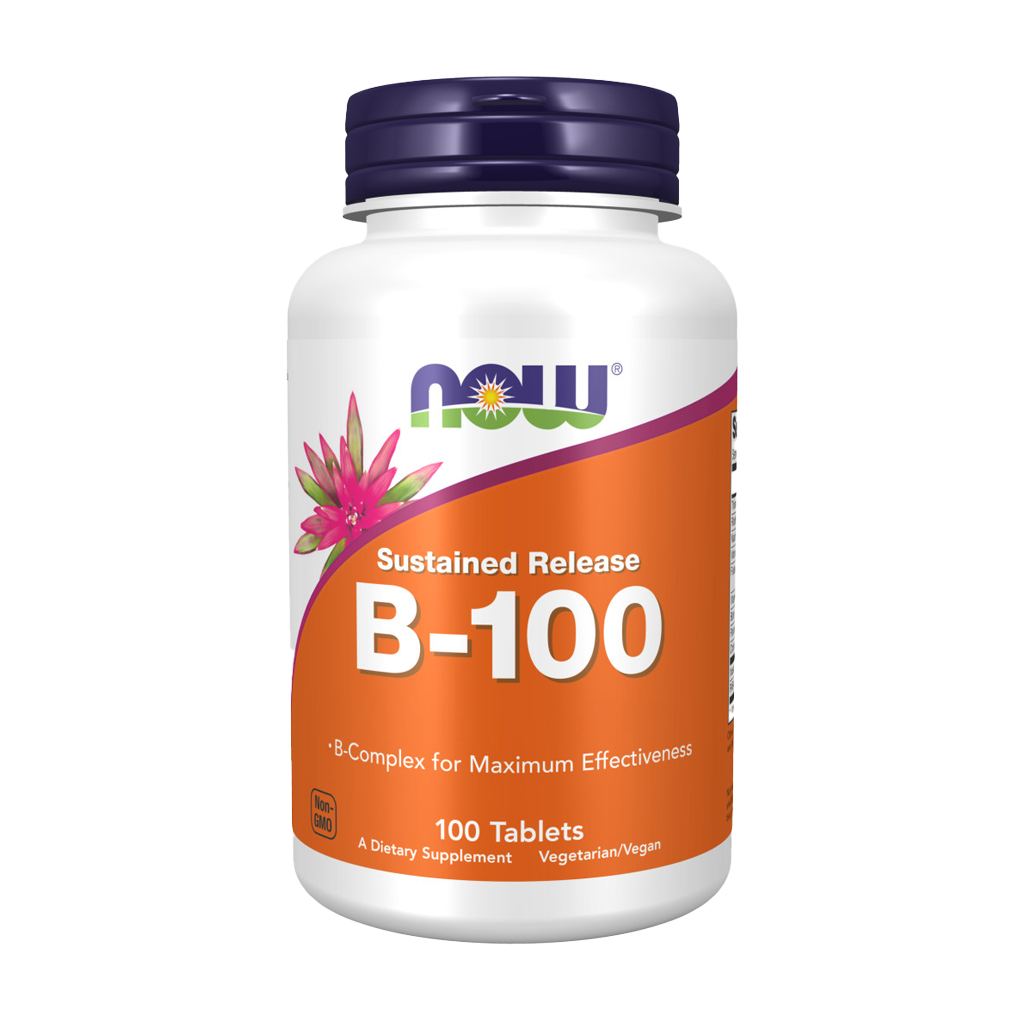 Vitamina B 100 mg - 100 Comprimidos - Now - Imagen 1
