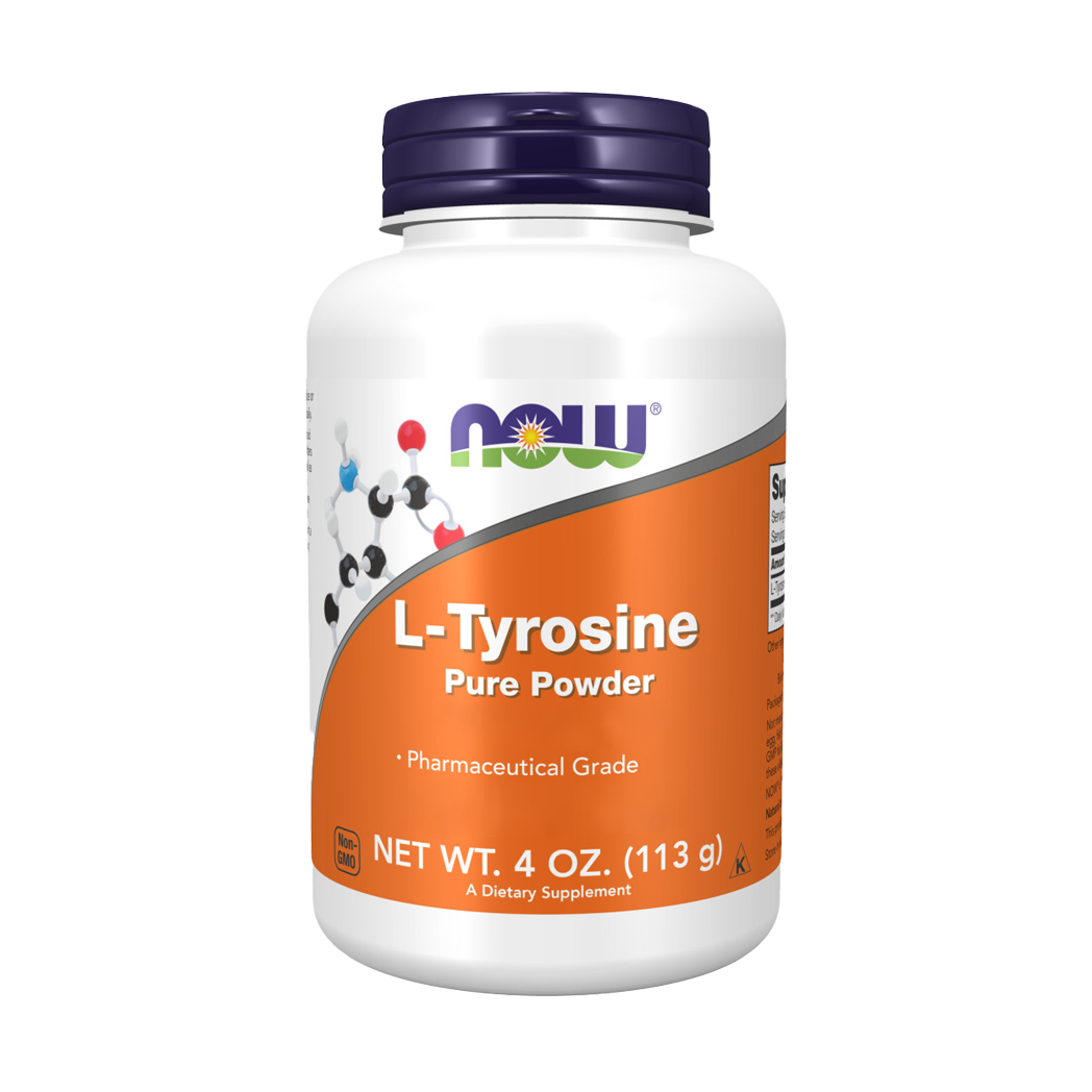 L-Tyrosine - Powder - 113g - Now - Image 1