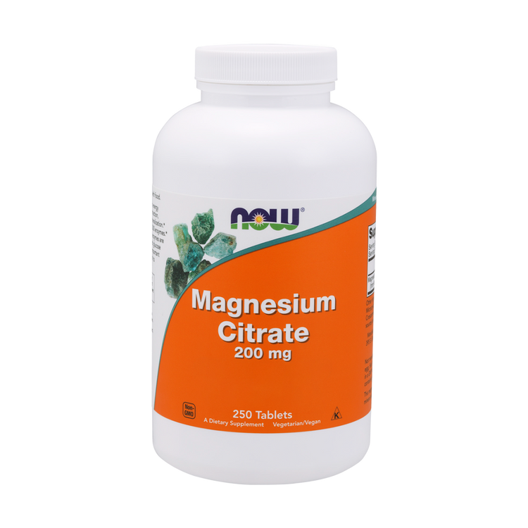 Citrato de magnesio - 200 mg - 250 comprimidos - Now - Imagen 1