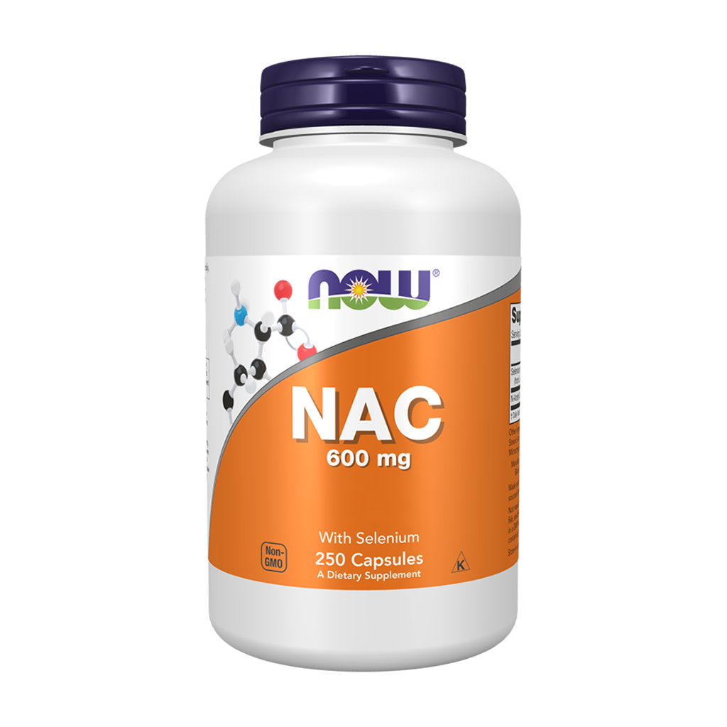 NAC 600 mg - 250 Cápsulas - Now - Imagen 1