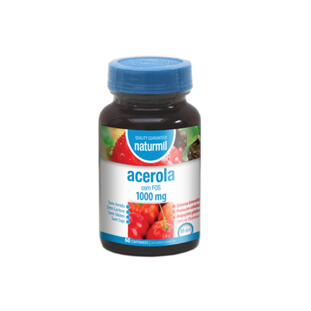 Acerola-naturmil.jpg Acerola 1000 mg 60 comprimidos - Naturmil - Image 1