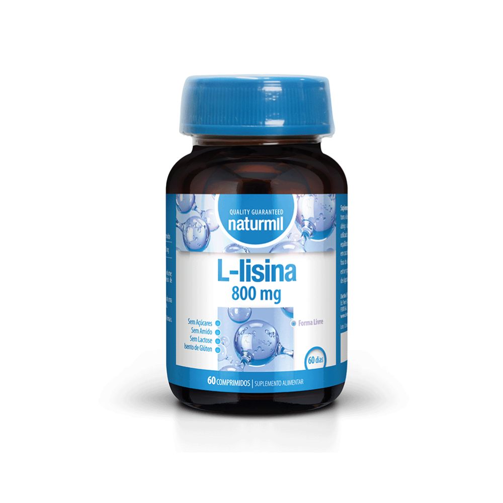 L-Lysine-800-mg-60-Comprimidos.jpg L-Lysine 800 mg - 60 Comprimidos - Naturmil - Image 1