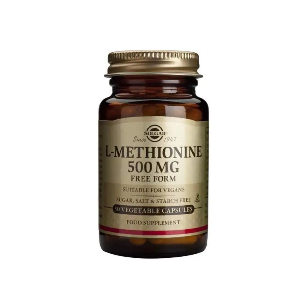 gd_l_metionina_30_capsulas_solgar.jpg.webp L-Metionina 500mg 30 cápsulas – Solgar - Image 1