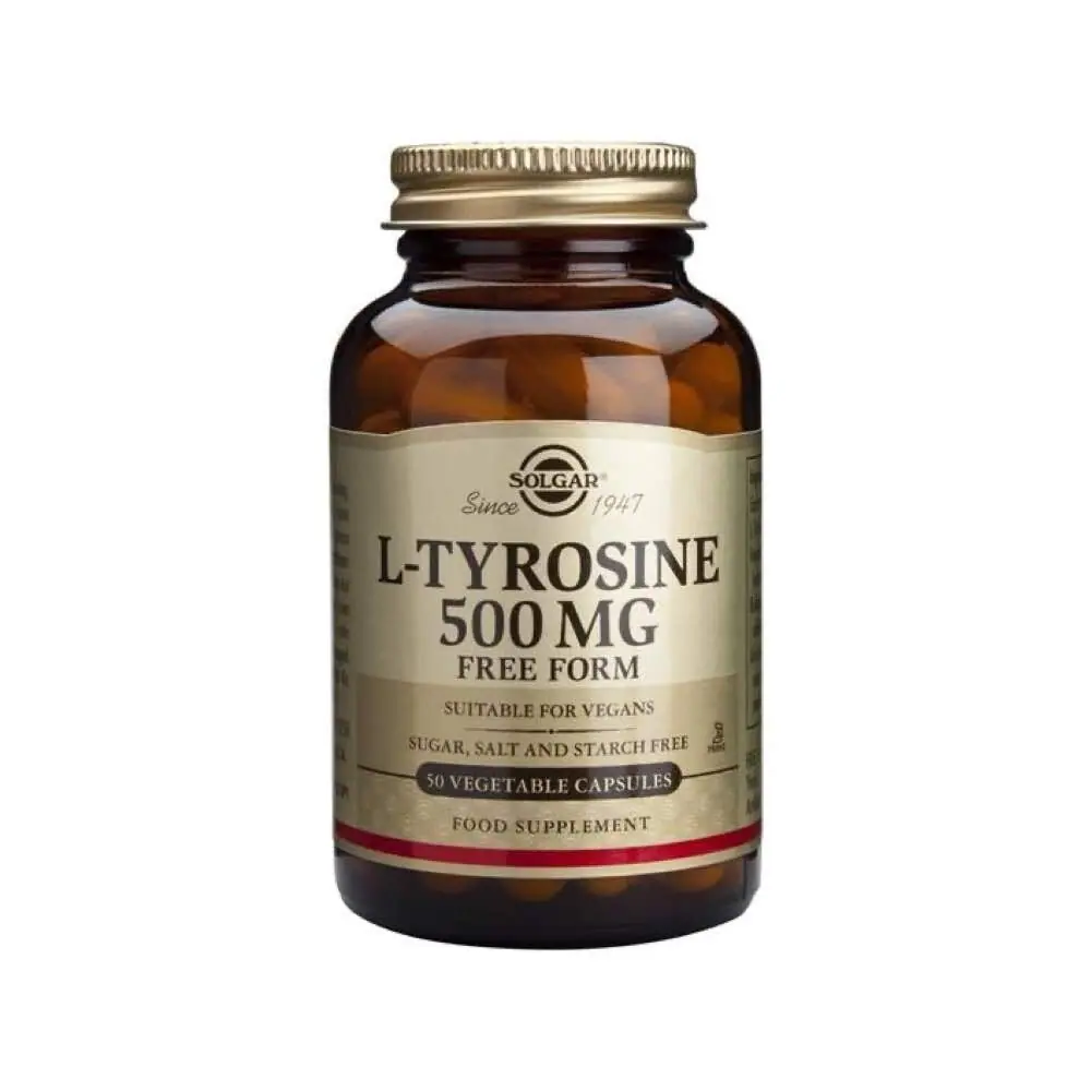gd_l_tirosina_50_capsulas_solgar.jpg.webp L-Tirosina 500 mg 50 cápsulas – Solgar - Image 1