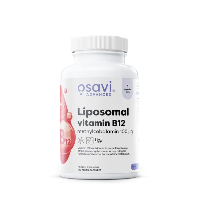 Lipossomal Vitamina B12 - Methylcobalamin 100mcg - 120 cápsulas vegetais - Osavi - Image 1