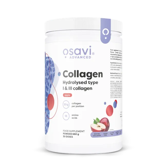 Colagénio hidrolisado Type I & III - Maçã - 660 g - Osavi - Image 1
