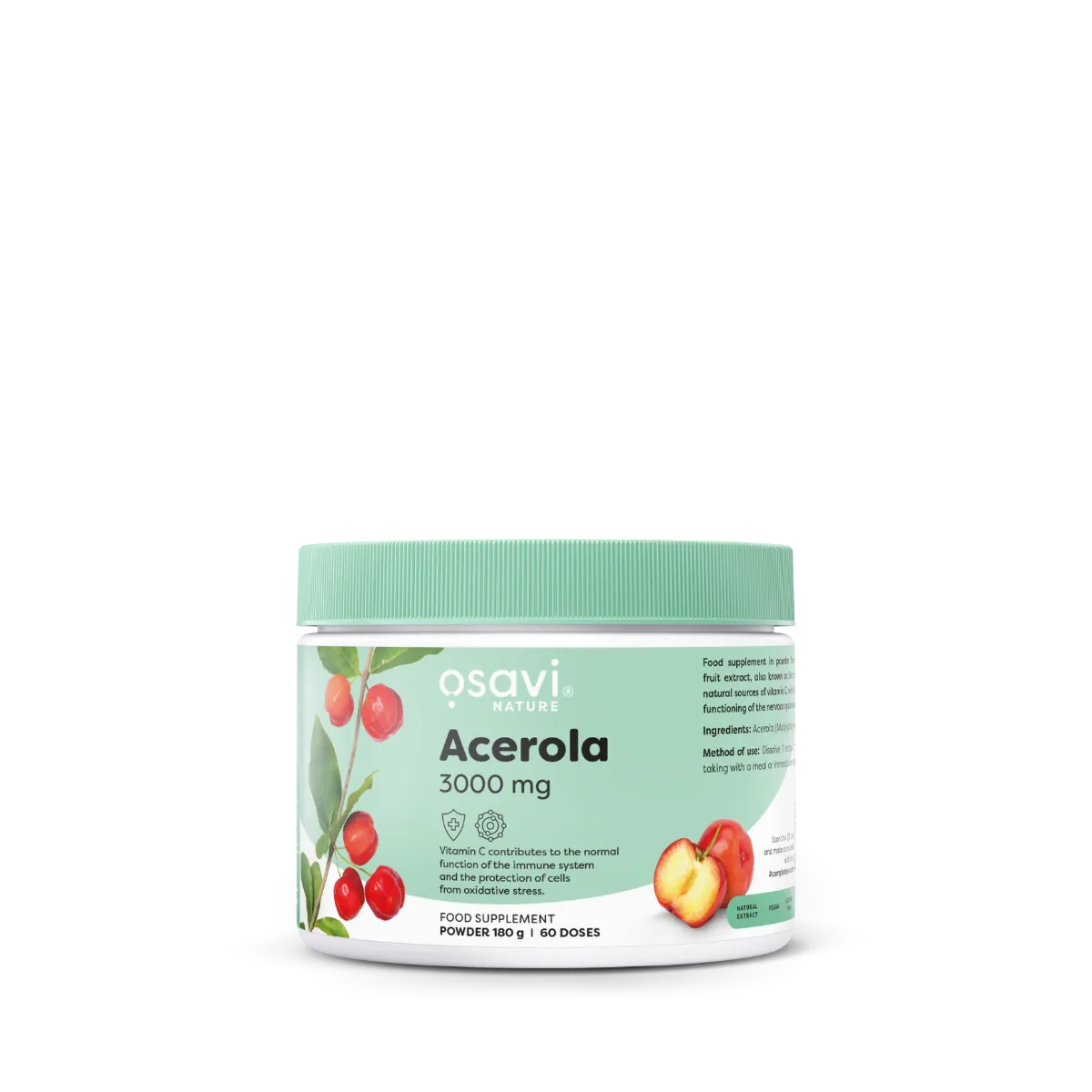 pp02860180_acerola_f_uk_bt_.webp Acerola, 3000mg - 180 g - Osavi - Osavi - Image 1