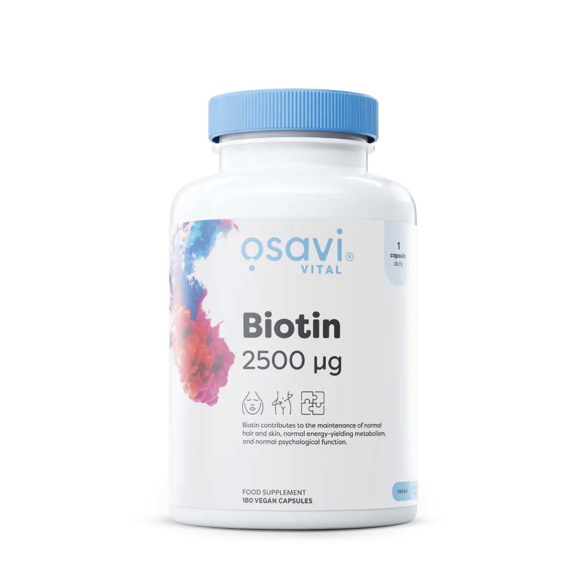 re_pc0850180_biotin_2500_mcg__f_uk_bt_1_.webp Biotin - 2500mcg - 180 vegetarian capsules - Osavi - Image 1