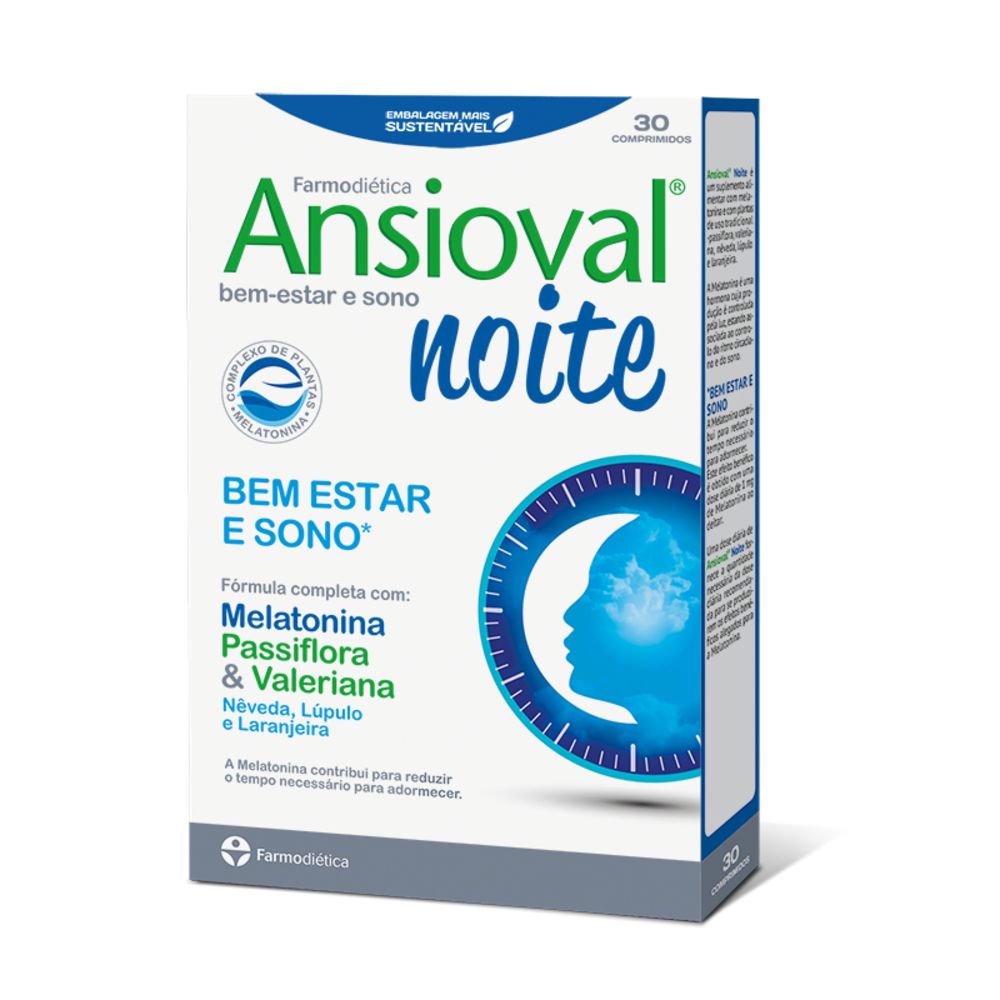 3D-Ansioval Noite 30 comp Ansioval Night 60 Tablets - Farmodiética - Image 1