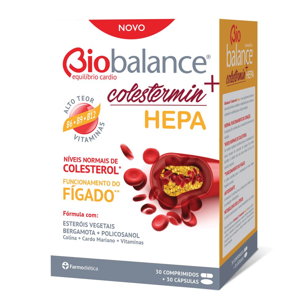 3D-Biobalance Colestermin + Hepa 30 comp + 30 caps Biobalance Colestremin + Hepa 30 Tablets + 30 Capsules - Farmodiética - Image 1