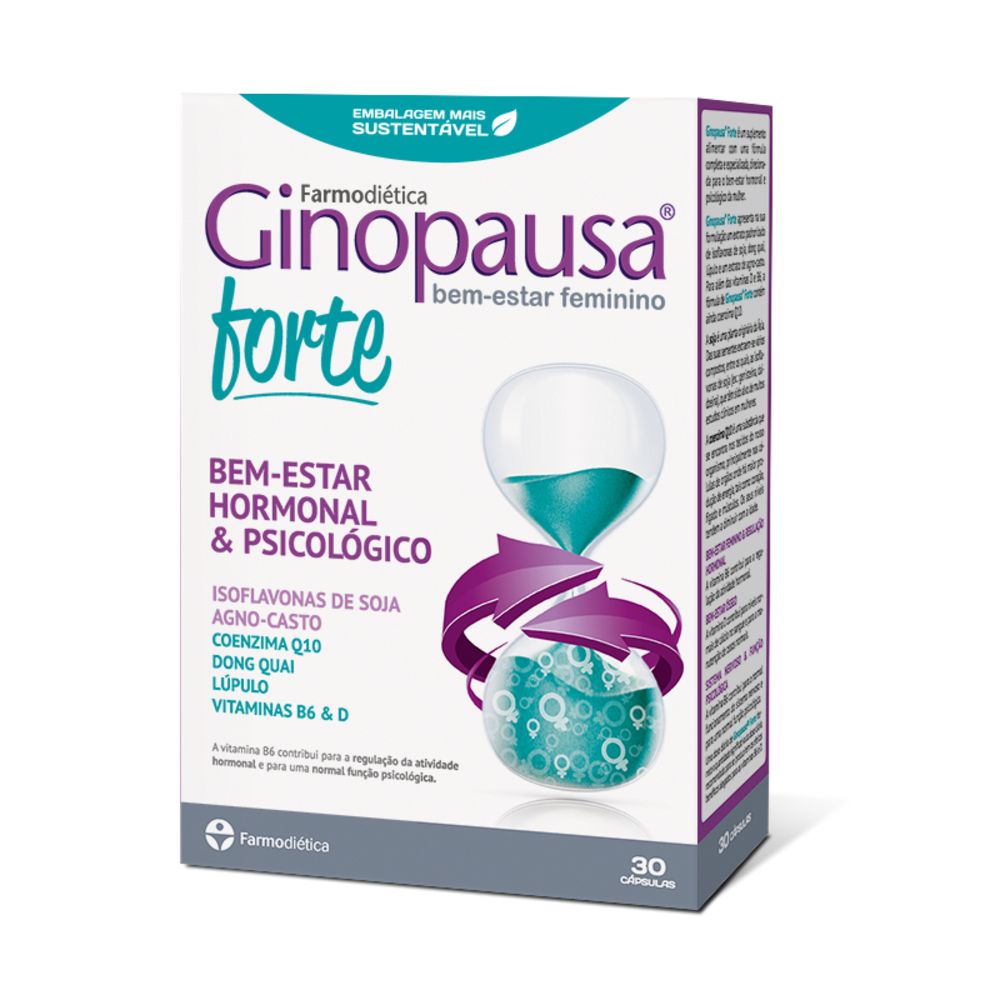 3D-Ginopausa Forte 30 caps Ginopausa Forte 30 cápsulas - Farmodiética - Imagen 1