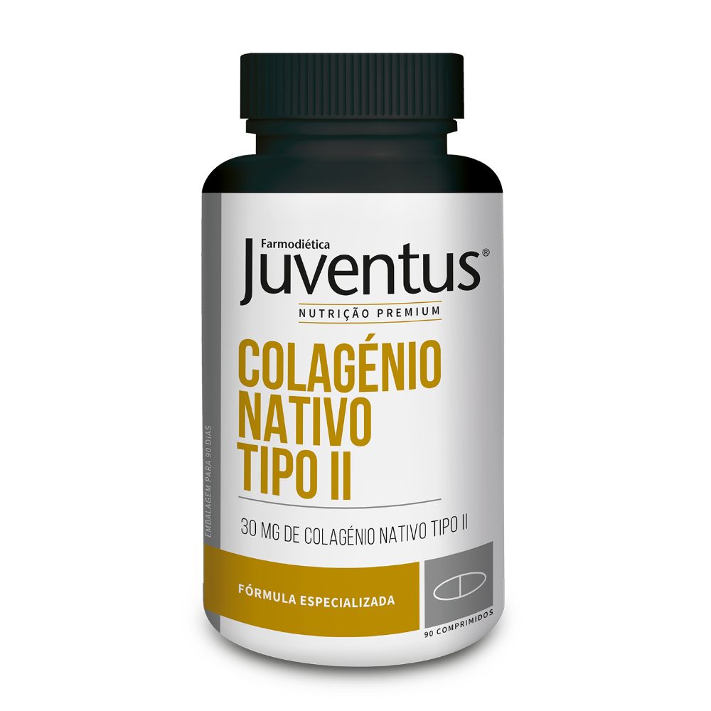3D-Juventus Premium Colagenio Nativo Tipo II 90 Comp Juventus Premium Native Type II Collagen 90 Tablets - Farmodiética - Image 1