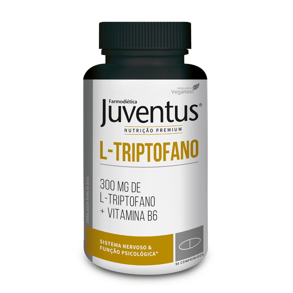 3D-Juventus Premium L-Triptofano 90 Comp Juventus Premium L-triptófano + vitamina B6, 90 comprimidos - Farmodiética - Imagen 1