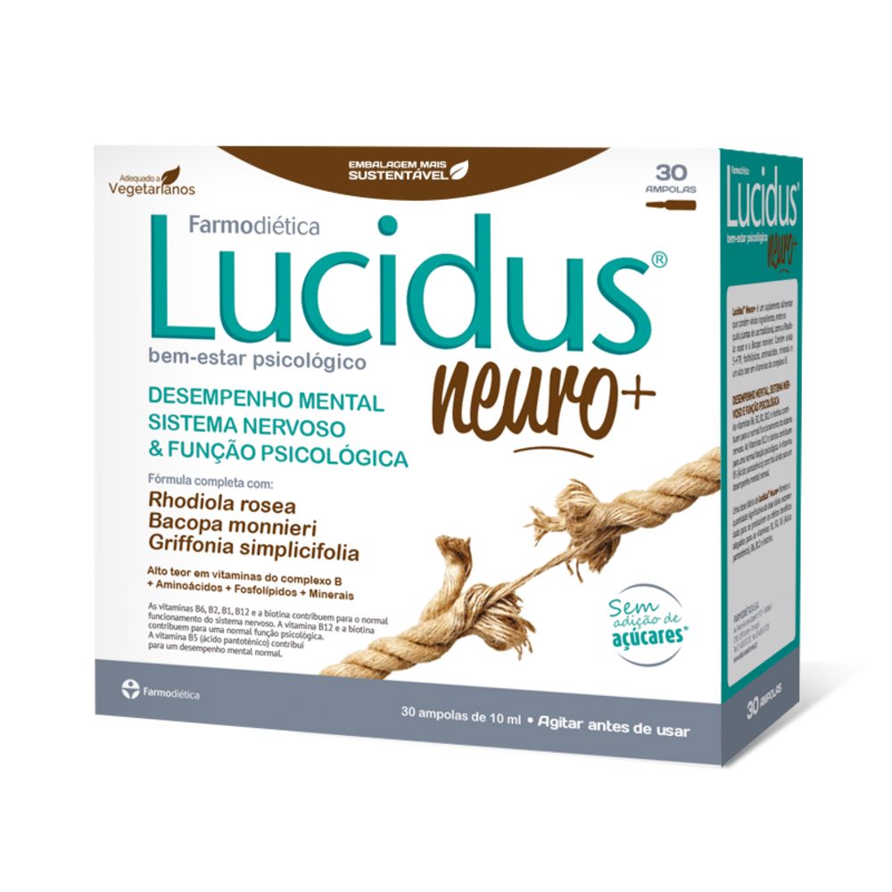 3D-Lucidus Neuro+ 30 Amp Lucidus Neuro+ 30 ampollas - Farmodiética - Imagen 1