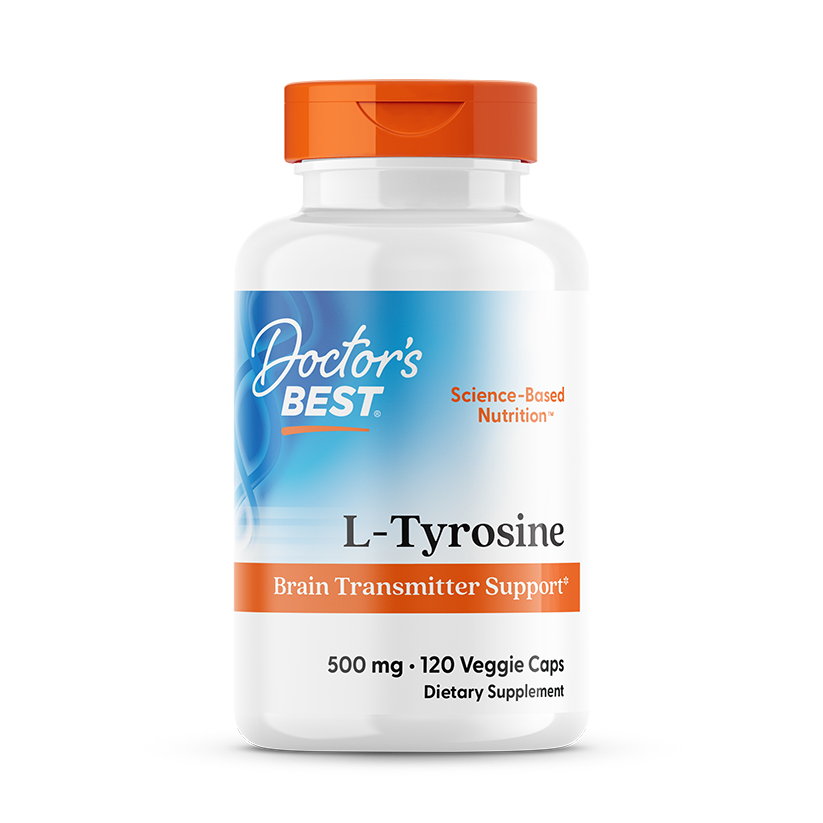 753950003163-BFP-V3-052624.png L-Tyrosine, 500 mg - 120 Vegetarian Capsules - Doctor's Best - Image 1