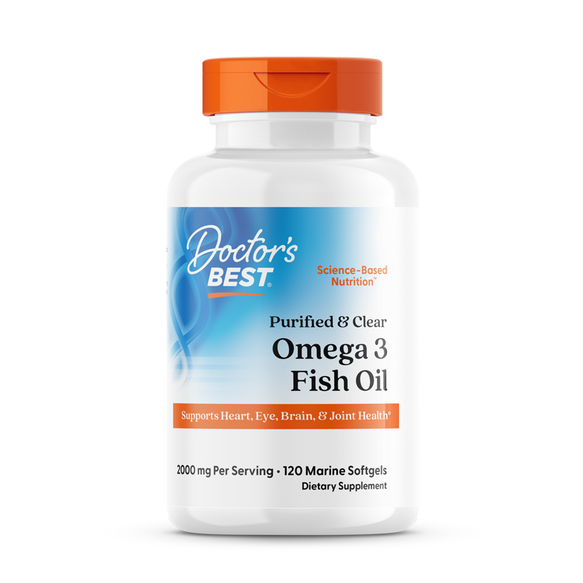 753950004788-BFP-V3-052224_959c79b6-db50-4fdb-a2f8-409fb685aaf8.png Purified & Clear Omega 3 Fish Oil, 1000mg - 120 marine Cápsulas Moles - Doctor's Best - Image 1