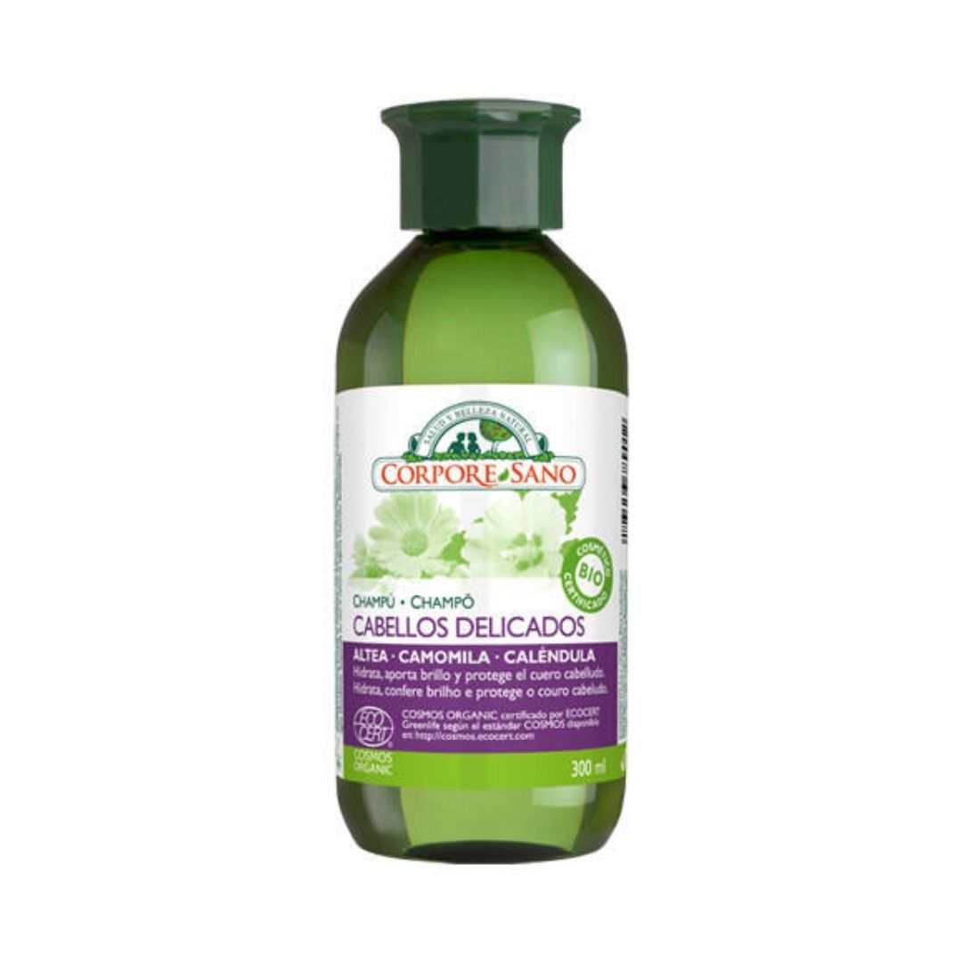 Champo-Cabelos-Delicados-Alteia-Camomila-e-Calendula-Bio-Vegan-300ml-Corpore-Sano.jpg Champú para cabello delicado con alheo, manzanilla y caléndula, orgánico y vegano, 300 ml - Corpore Sano - Imagen 1