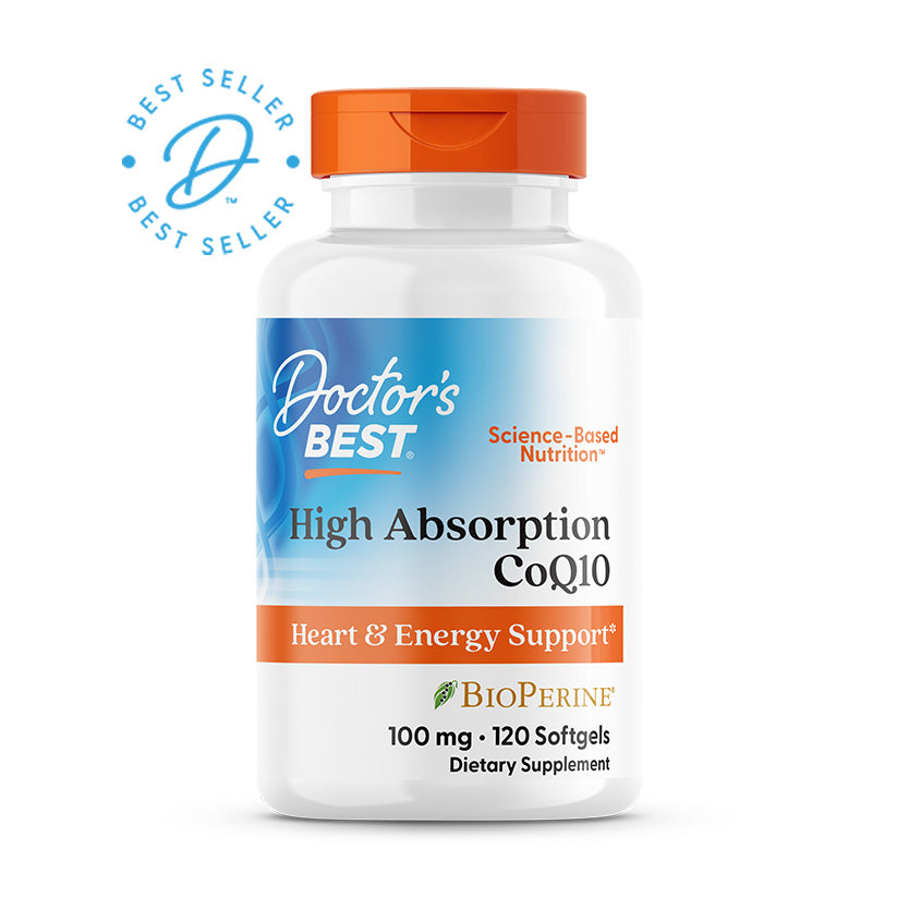 DRB-00183-Best-Seller.jpg High Absorption CoQ10 with BioPerine - 100 mg - 120 Softgels - Doctor's Best - Image 1