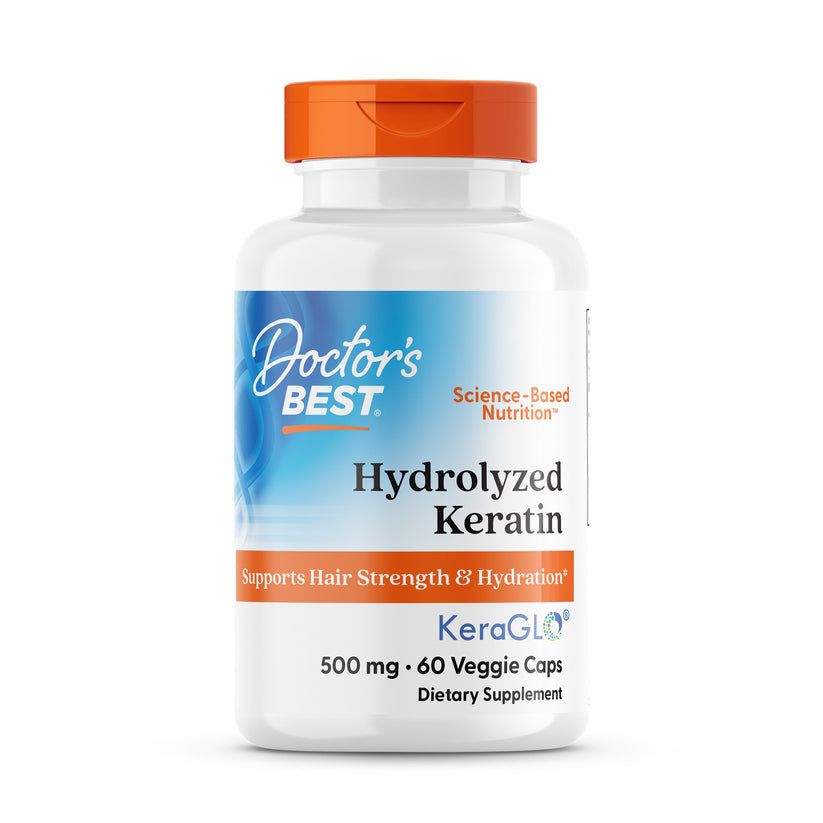DRB-00545-MAIN.jpg Queratina hidrolizada, 500 mg - 60 cápsulas vegetales - Doctor's Best - Imagen 1