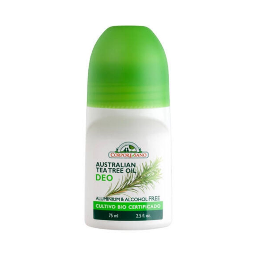 Desodorizante-Roll-On-Arvore-do-Cha-Australiano-Bio-75ml-Corpore-Sano.jpg Corpore Sano Organic Australian Tea Tree Roll-On Deodorant 75ml - Image 1