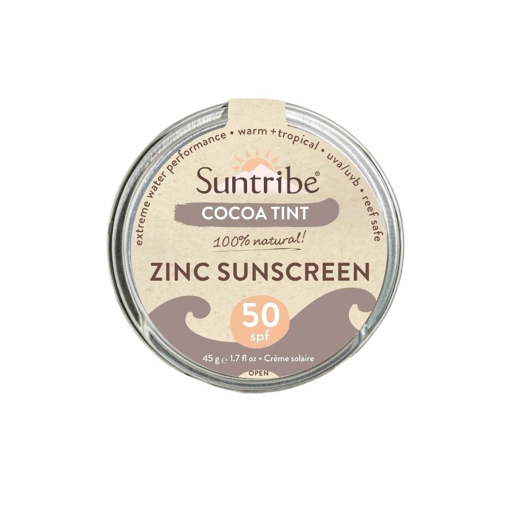 gd_01_Suntribe_Natural_Mineral_Face_Sport_Sunscreen_SPF_50_Mud_Tint_3.jpg Natural Zinc Sunscreen for Face and Sports SPF 50 Cocoa Tint 45g - Suntribe - Image 1