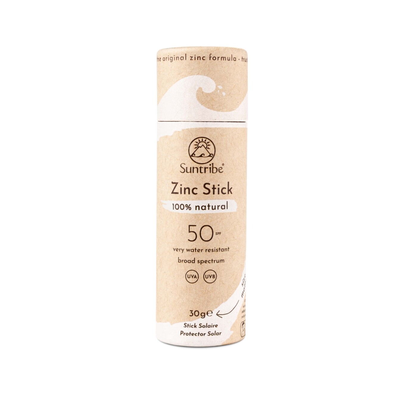 gd_01_Suntribe_Zinc_Sun_Stick_Original_White_1_.jpg Stick Protetor Solar Zinco FPS 50 Branco 30g - Suntribe - Image 1