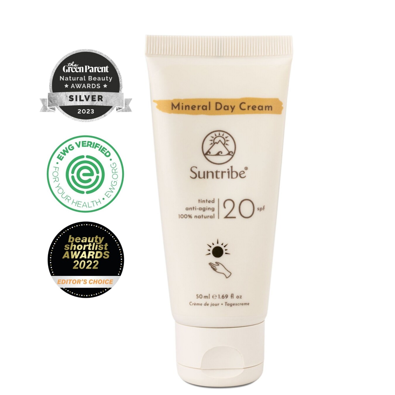 gd_06_Mineral_Day_Cream_SPF_20.jpg Creme de Dia Natural Mineral FPS 20 com cor - 50ml - Suntribe - Image 1