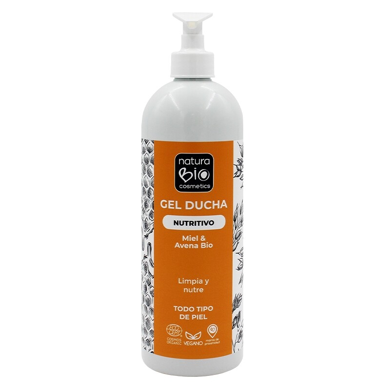 gd_96060_gel_ducha_nutritivo_740ml_naturabio_cosmetics.jpg Organic Nourishing Honey & Oat Shower Gel 740ml - Image 1