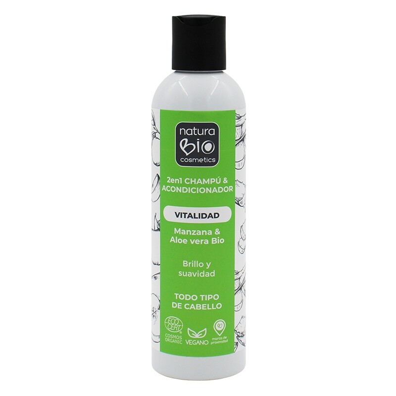 gd_96113_champu_y_acondicionador_2en1_250ml_naturabio_cosmetics.jpg Champú y acondicionador Vitalidad con aloe vera y manzana ecológico, 250 ml - Imagen 1