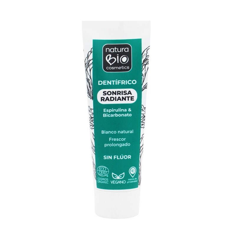 gd_96121_naturabio_dentifrico_sonrisa_radiante.jpg Dentífrico Sorriso Radiante Spirulina e Bicarbonato BIO 75ml - Image 1