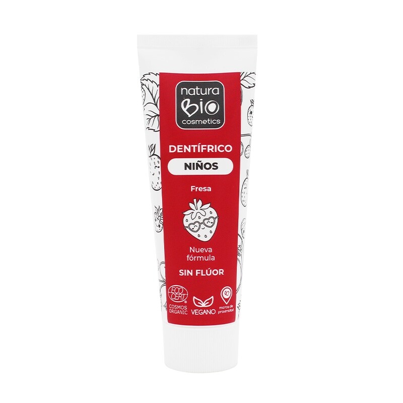 gd_96125_naturabio_dentifrico_ni_os_fresa_75.jpg Organic Fluoride-Free Strawberry Children's Toothpaste 75ml - Image 1
