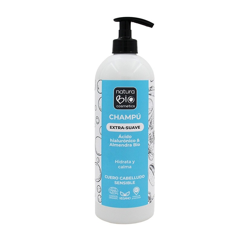 gd_96174_naturabio_cosmetics_champu_extra_suave.jpg Champú extra suave con almendras ecológicas y ácido hialurónico, 740 ml - Imagen 1