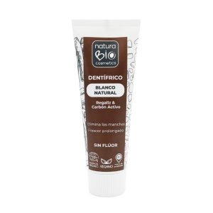 Dentífrico Branco Natural Alcaçuz & Carvão Ativo BIO sem flúor 75ml